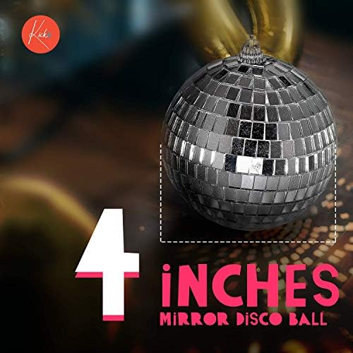 Bolas de discoteca -espelho de kicko - ornamentos de 4 polegadas de prata - para decorações de casa, adereços de palco, acessórios