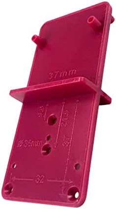 Colcolo Hole Drill Drill Guide Hole Jig Hardware Jig Tool para armário de gaveta de madeira de cozinha, vermelho