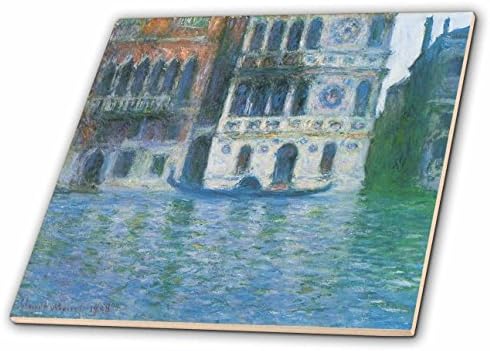 3drose CT_126637_1 O Palazzo Dario de Claude Monet 1908 Tile de cerâmica, 4 polegadas