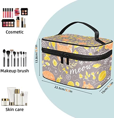 Bolsas de cosméticos para mulheres, bolsas de bolsas de maquiagem de maquiagem Bolsa de maquiagem Girls, gato de peixe de borboleta