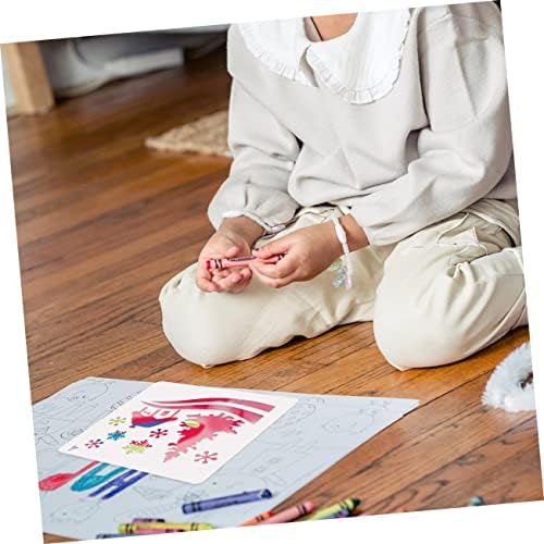 Operitacx 10pcs Modelo de pintura de natal Fenilhas de estêncil Tools Tools Stoncys para crianças Modelos de piso de floco de