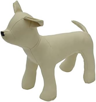 Mannesequins de cão de couro lovelonglong pu para exibir para roupas de cachorro bege s