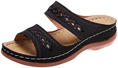 Sapatos de lips de lips de lipsagem feminina slides não deslizamentos de slides de arco de arco de arco de suporte de cunha slide vintage de sandália