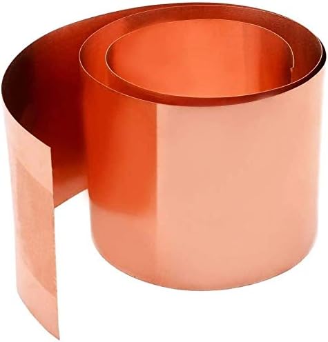 NIANXINN Pure Capper Foil Cheel Celra Metal Correia Material de trabalho Rolls- Uso geral Contratantes DIY Espessura de 0,2 mm de cobre pura
