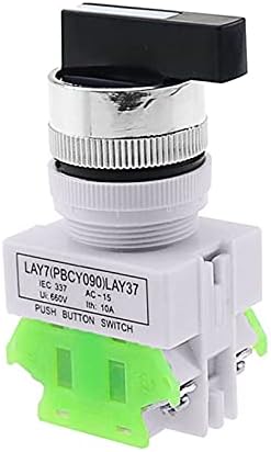 Rayess Lay37 Chave rotativo de 22 mm 2/3 Posição botão rotativo 1No/1NC e 2No interruptor rotativo DPST interruptor de