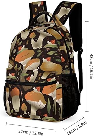 Autumn Forest Mushroom Backpack Laptop Back Pack Imprime