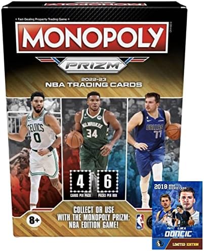 Novo 2022-2023 Panini Prizm Factory Monopoly Basketball Card Box - além de cartões de arte de novidade personalizados Luka Doncic na foto retratados