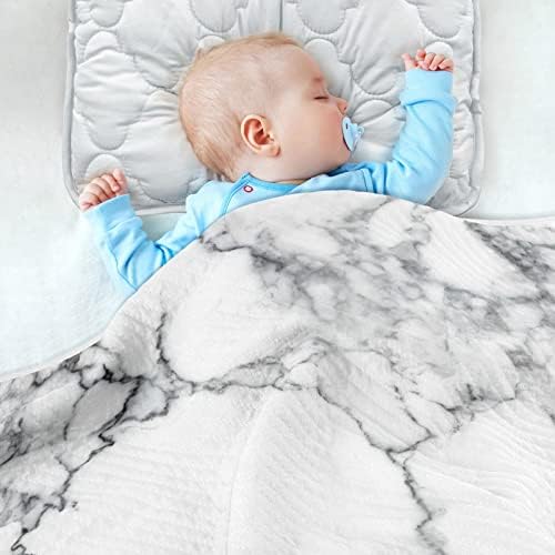 Cobertores de bebê de mármore branco para meninos super suaves e quentes de criança cobertores para meninas cobertores de berço leve para o carrinho de carrinho berçário para adultos de viagem para adultos unissex