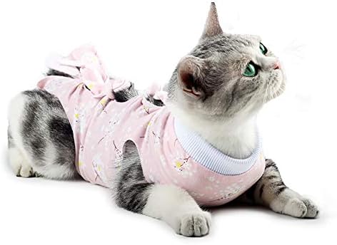Gotodog Pet Clothing for Cats Recuperação Camisa de verão Terno de gato feminino Bandagem Tresho de gato terno de gato roupas de estimação rosa cães suéteres para meninas