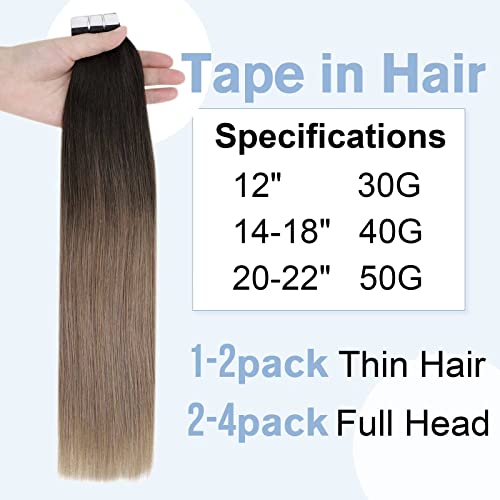 【Salve mais】 Easyouth One Pack Pack Encontro de cabelos de cabelo real e um pacote de cabelo HUFT Human Hair Extensions #2/6/18 12 polegadas