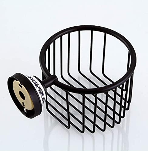 Alinzo toalhas racks, prateleira de banheiro cesta de papel higiênico de banheiro, parede pendurada cesta de papel de armazenamento preto cesto de cesta de cesta de uso doméstico