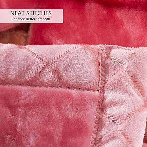 LGYKUMEG REQUILO DE PLINHA PLINHEL 2 6,6 LB Cobertor de lã de lã de lã de alfinete pesado cobertor coreano macio macio 71 × 87 Rosa