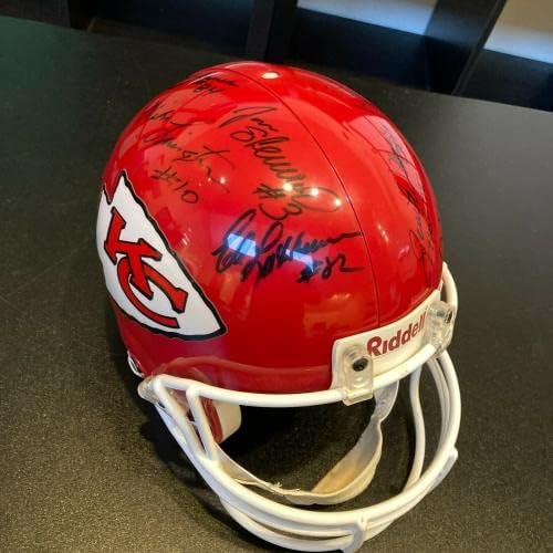 1969 Kansas City Chiefs Super Bowl IV Team campeão assinou o capacete JSA CoA - Capacetes NFL autografados
