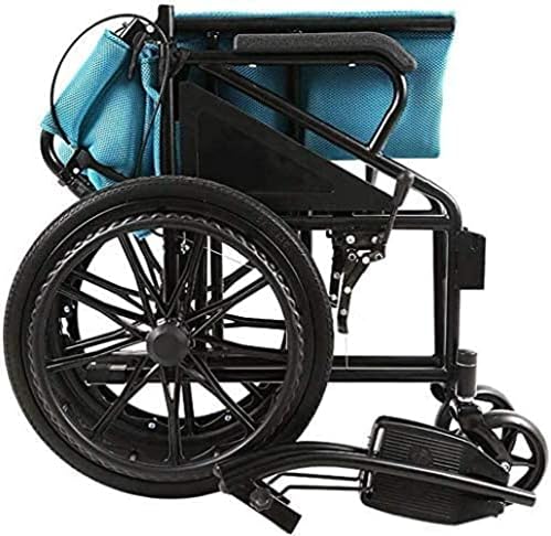 Cadeira de rodas portátil portátil do cotclo para idosos cadeira de rodas leves dobráveis ​​de aço com freios duplos