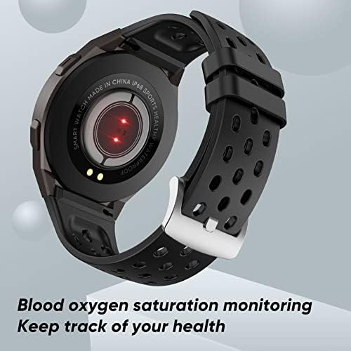 Relógio inteligente, relógio de fitness com monitor de sono com tela tocante de 1,28 polegada em HD, smartwatch IP68 à prova d'água