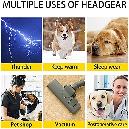 Vokiuler Orelhas tranquilas para cães, chapéu de cachorro de gato Para proteção e recuperação do ouvido em bloco de ruído, cães sem envoltórios de orelha para alívio da ansiedade, calma, higiene, a orelha do pescoço mais quente