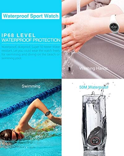 Synwee Sports Fitness Tracker Watch, IP68 à prova d'água, não-azul
