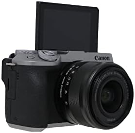 Câmera digital da Canon Eos M6 Mark II com espelho com lente EF-M 15-45mm e EF 75-300mm Lens + Lente Pro Adaptador automático de