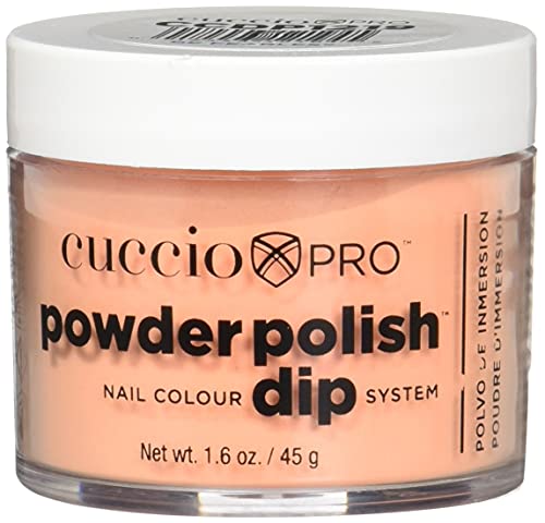 Cuccio Color Powder Polishine - laca para manicures e pedicures - pó altamente pigmentado que é finamente moído - acabamento forte e durável com uma cor rica impecável - seja destemido - 1,6 oz
