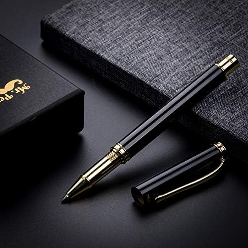 Sr. Pen- caneta de luxo, cano preto, tinta preta, caneta sofisticada, canetas sofisticadas para homens, canetas legais para homens, presente de caneta, canetas de escrita, caneta de metal, canetas sofisticadas para homens, caneta executiva, canetas caras