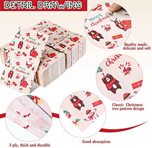 Guardanapos de natal papel guardanapos de jantar de Natal para hóspedes toalhas de mão de natal descartáveis ​​guardanapos de férias