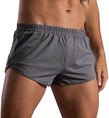 Shorts boxer bmisEgm para homens Pacote de calça de algodão de cor sólida de verão de verão faixa elástica de elástico solto