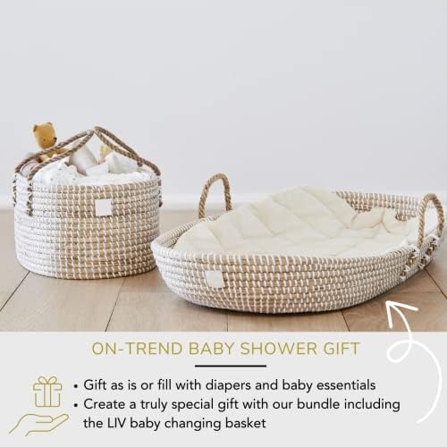 Bebe Bask Baby fralper Caddy Organizer - Handmade Bouragrass orgânicas - cesto de fraldas de luxo - caddie de fralda