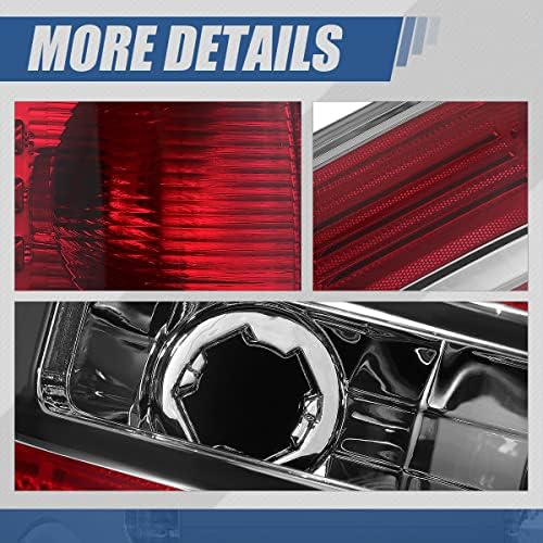Luzes traseiras de estilo traseiro de estilo de fábrica Compatíveis com Ford F-150 09-14, lado do motorista, lente vermelha de corte Chrome, lente vermelha