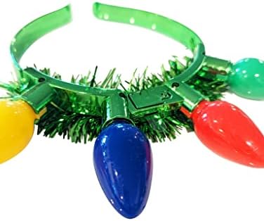 A bandana de Natal do Mammoth Led Electric LED - Light Up Up Fishing Party Acessory Jewelry Head Piece - 6 modos de luz
