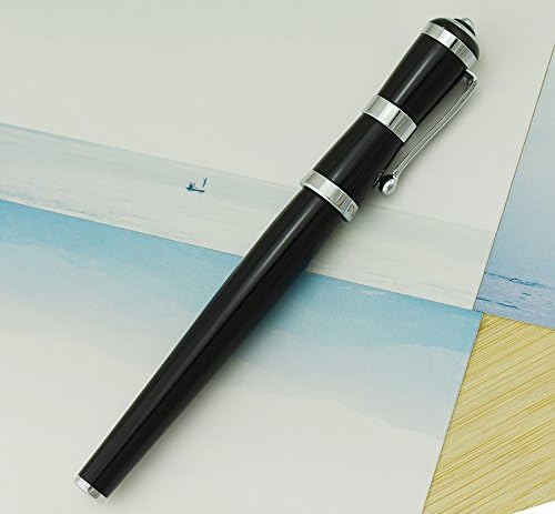 Fuliwen Fountain Pen Set com conversor de recargas de tinta, caneta de escrita fina de ponta