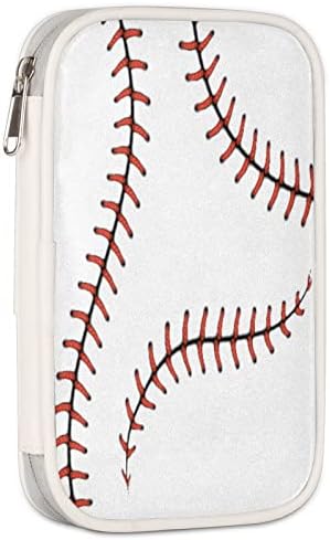 Baseball Skin White Lápis Caixa de lápis para meninos de grande capacidade estudantes papelaria com compartimentos para