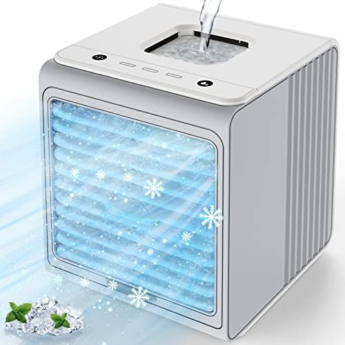 Mini ar condicionado, Temeike 2000mAh Bateria recarregável e refrigerador de ar pessoal alimentado por USB, refrigerador de