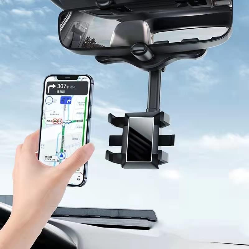 Carro celular suporta carro retrovisor espelho celular telefone fixo de navegação suporta de carro ao vivo tiro de co-piloto, adequado para smartphones inteligentes de 4 a 7