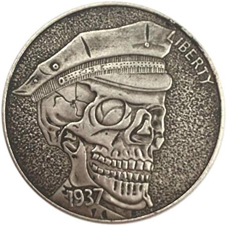 Relevo em 1937 com um chapéu 骷髅 US 骷髅 Comemorativo Coin Micro-Capítulo CollectionCoin Collection Coin Comemoration