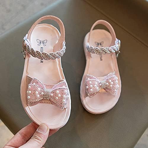 QVKARW Sapatos infantis de verão com sandálias de diamante moda meninas solas moles Sapatos infantis de tamanho médio sapatos de vestido de bebê