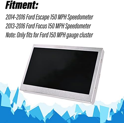 Tela colorida de exibição LCD Fits para Ford 2014- Escape 2013- Foco 150 MPH O instrumento de velocímetro substitui LQ042T5DZ11