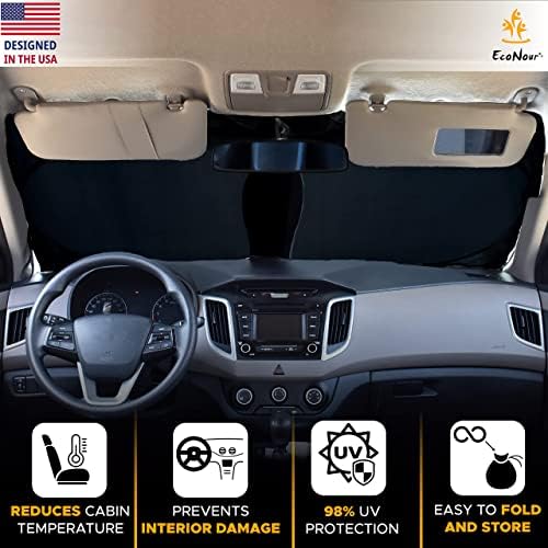 Econour Car Windshield Sun Shade & Car Window Shade para Baby | Acessórios para interiores do carro para raios UV e proteção de calor
