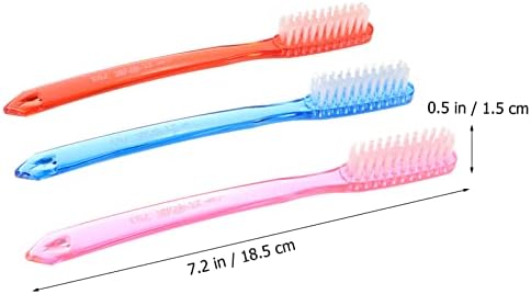 Beavorty 12pcs escovas de dentes firmes manual hard cerdas escova de dentes de dentes de dentes de dentes de cabeça cheia limpando a escova de dentes para adultos homens homens cor aleatórios de cor aleatória