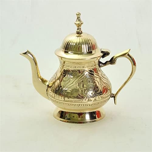 Kutdyk cobre bule de 500 ml de cobre pote de estilo retro étnico home kitchet kitching sala de estar de chá suprimentos