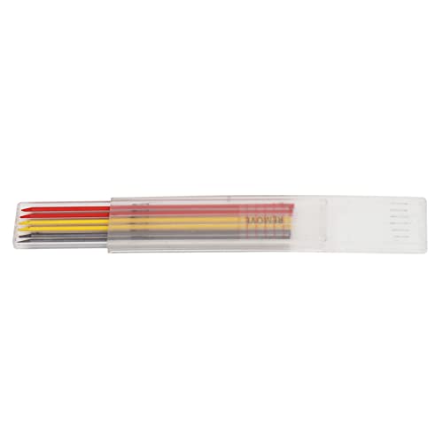 Lápis de marcação reabastecendo, 2,8 mm de diâmetro hb carpinteiro reabastecem 6pcs de 120 mm de comprimento de fácil