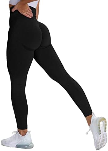Leggings de ioga de levantamento de bunda atlética para mulheres trepadeiras perfeitas de ginástica de barriga de cintura alta calça elástica
