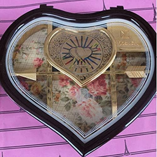 YFQHDD GIRL BALLET Caixa de música giratória caixa de armazenamento em forma de coração Caixa de música Home Table Decoration