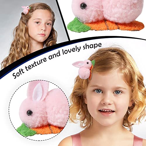 Clipes de cabelo de coelho, acessórios para decoração de cabelo para meninas, simulação fofa de animais de cabelo scrunchies
