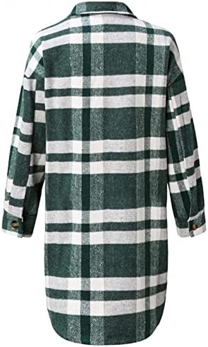 Qtthzzz salão feminino botão de lapela para manta longa manta de tamanho prático de camisa longa camisa de camisa longa casacos