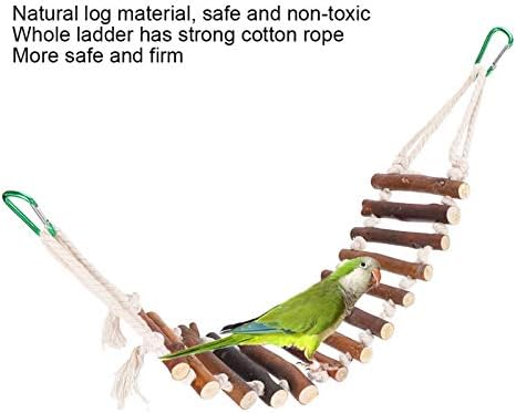Kuidamos Wood Suspension Bridge Bird Cotton Cotton Clope Mole Horizontal Aerial Ladder para papagaios balançando e