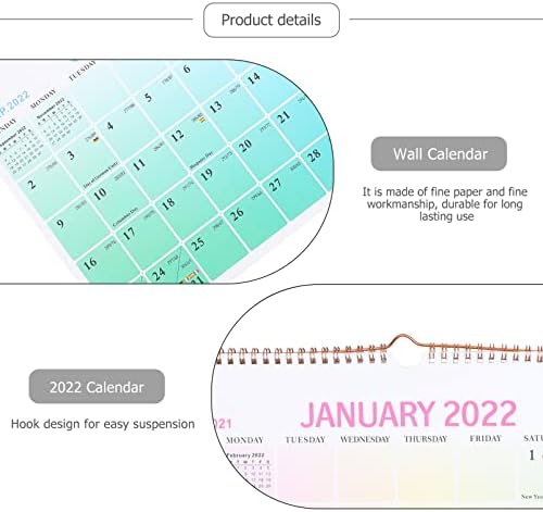 Calendário de Homoyoyo de 3 2022 parede 2022 parede de papel de parede Planejador de parede Planner Plank Mini Wall Office Office