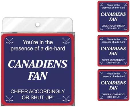 Saudações sem árvores Canadiens Hockey Fan 4-Pack Artful Coaster Conjunto