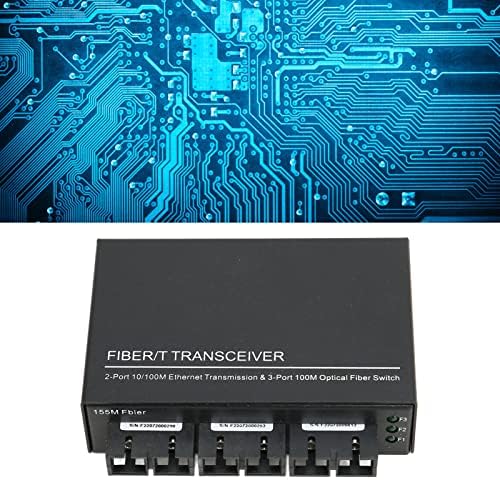 Conversor Ethernet Switch 1310NM, Transceptor de Ethernet de Indicadores de Indicadores de LED, construído em 2 portas SC, 100 Mbps, portas RJ 45, plug and play