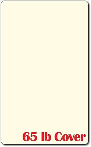 Cardstock com cantos arredondados - cartolina de cor creme - Tamanho legal - capa de 65 lb - Perfeito para documentos,