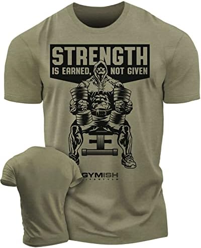 Camisas de treino para homens, a força é ganha e não dada camiseta de camisa de ginástica